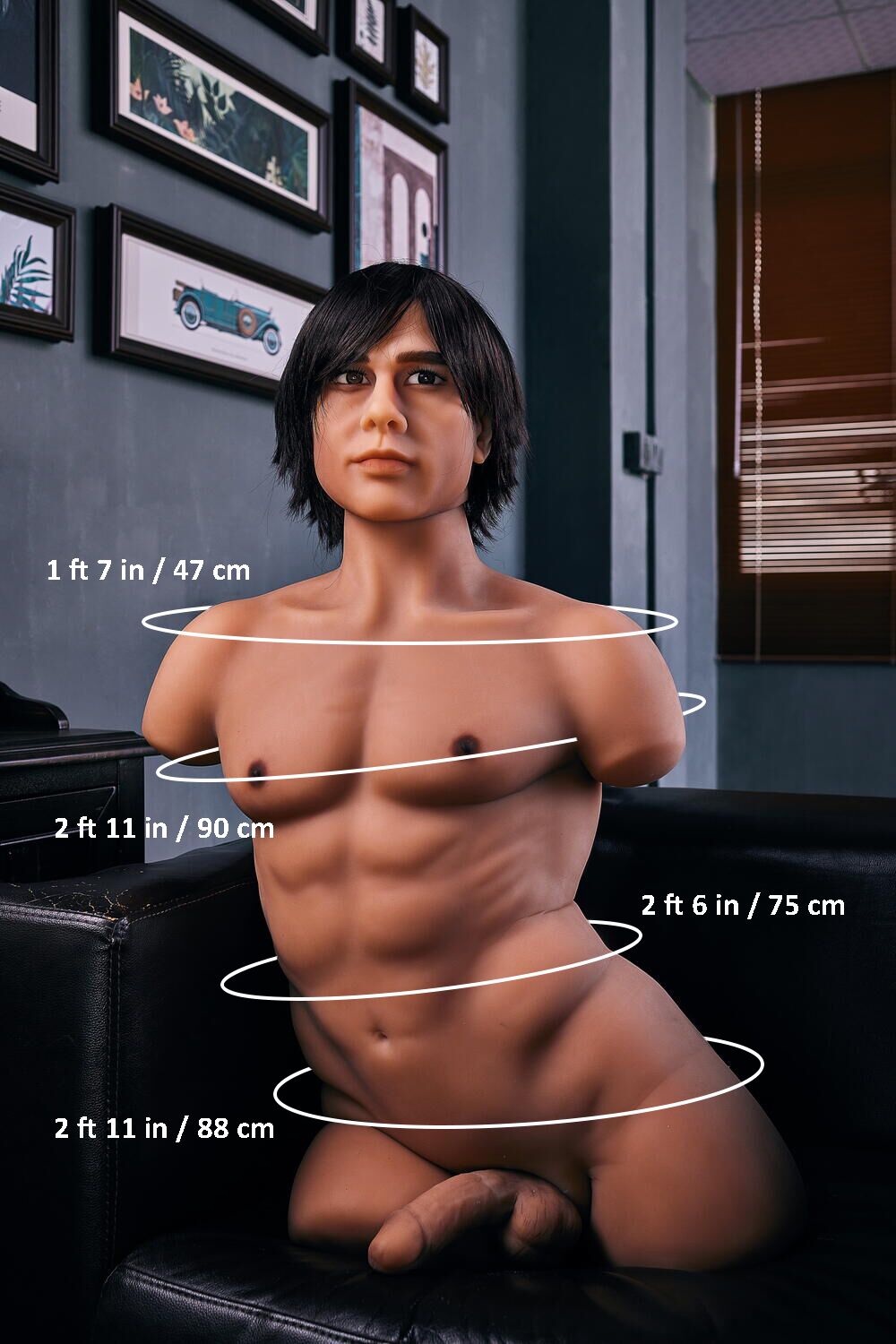 100cm/3ft3 71LB Male TPE Sex Doll Torso - Clarles Irontech 100cm/3ft3 71LB Male TPE Sex Doll Torso - Clarles at rosemarydoll